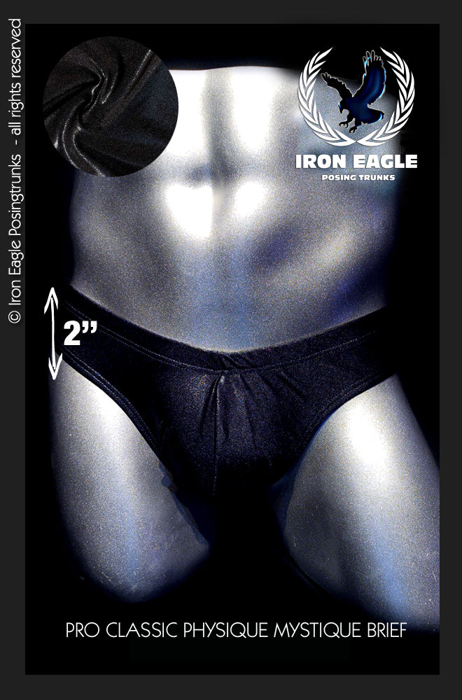 Pro Classic Physique Briefs - 2'' Black Mystique