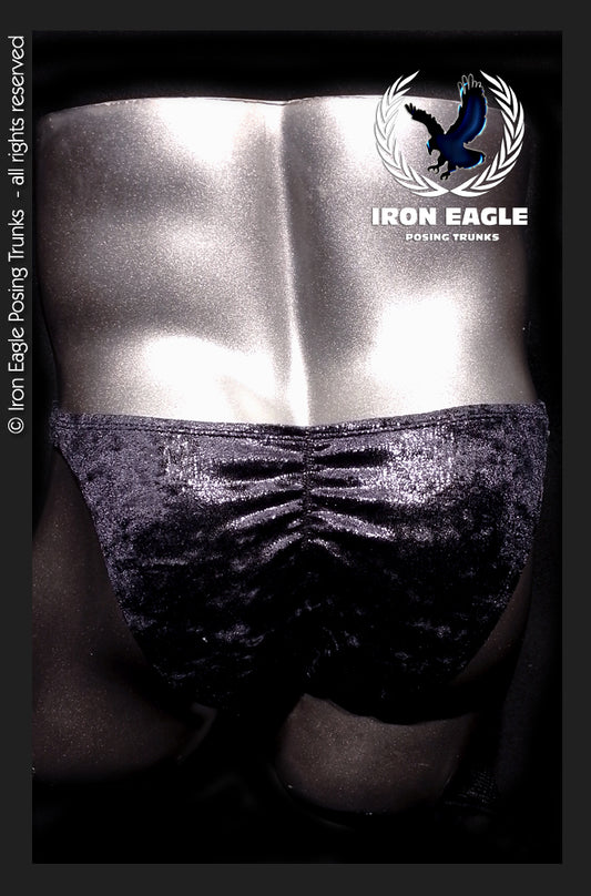 Graphite Glazed Crushed Velvet