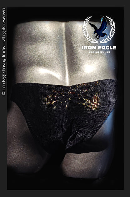 Pro Classic Physique Trunks - 1.5'' Black Lizard Skin Velvet