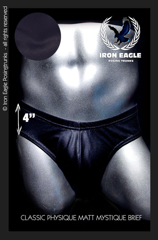 Classic Physique Briefs - 4'' Black Matt Mystique©