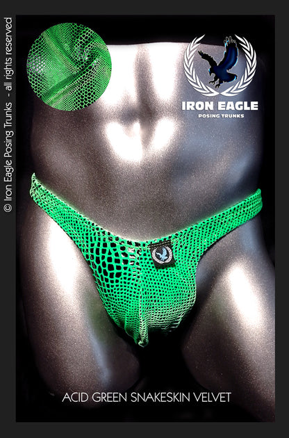 Acid Green Velvet Snakeskin