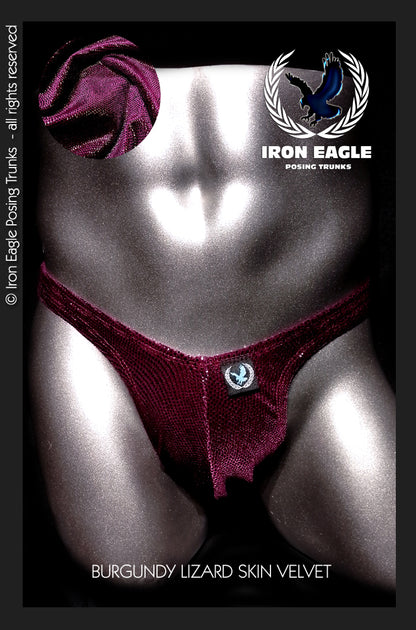 Burgundy Lizard Skin Velvet