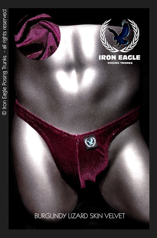 Burgundy Lizard Skin Velvet