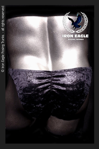 Graphite Glazed Crushed Velvet