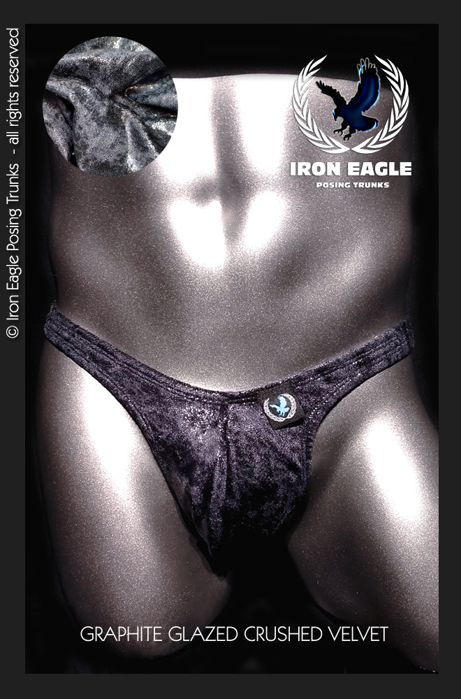 Graphite Glazed Crushed Velvet