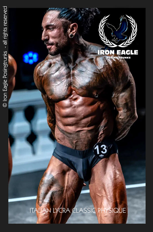 Classic Physique Trunks - Black Italian Lycra